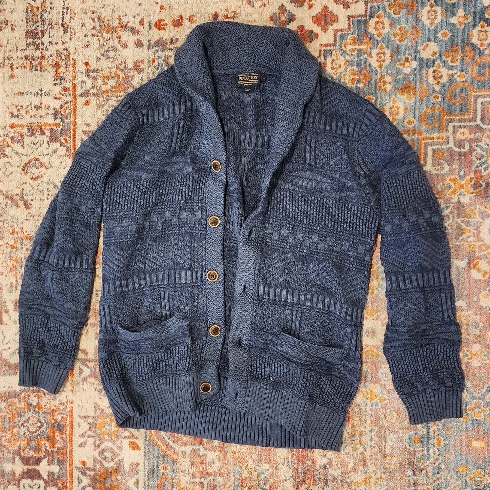 Pendleton Men's Palisade Sweater, Weathered Navy, Medium